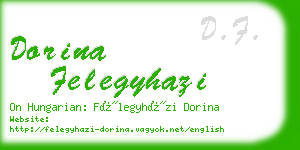 dorina felegyhazi business card